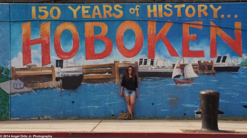 A nice shot of Chloe standing in front of the 150 Years of Hoboken Mural © 2014 Angel Ortiz Jr. Photography